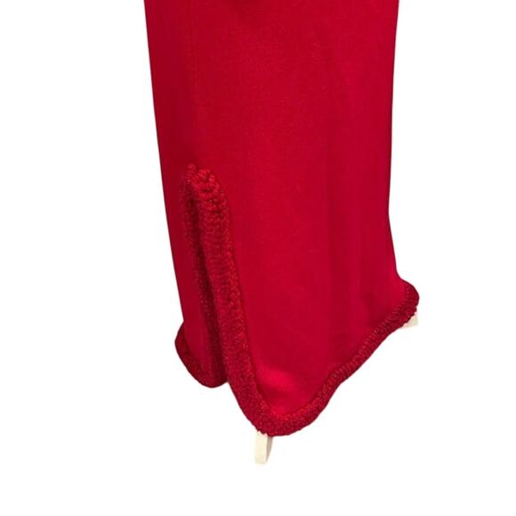 Long, Red, Vintage, Sweater Dress - Picture 6 of 8
